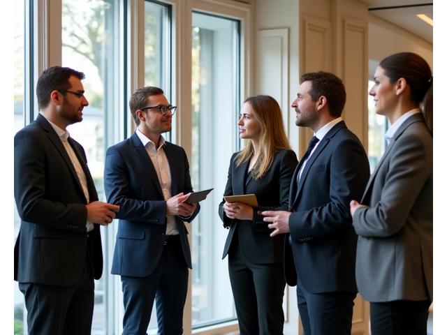 Professionelles Team von Prater Palais in einem eleganten Wiener Büro